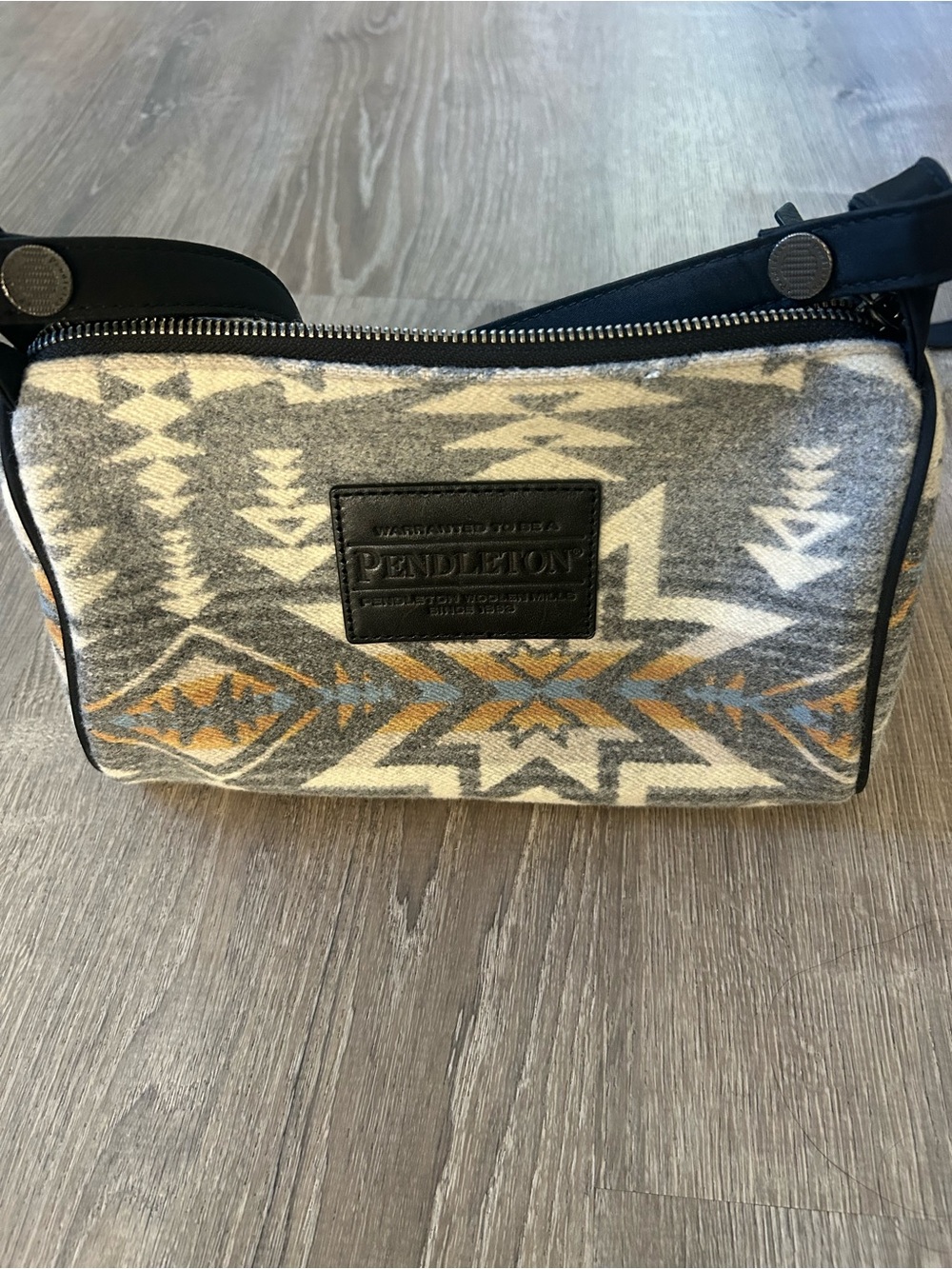 Pendleton Gray Travel Kit Bag with Strap